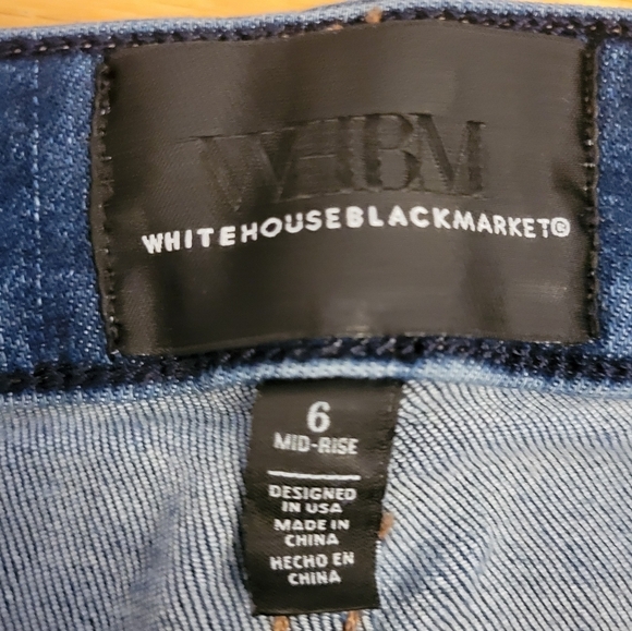 WHBM Mid Rise Slim Denim Jeans Size 6 - Picture 5 of 5